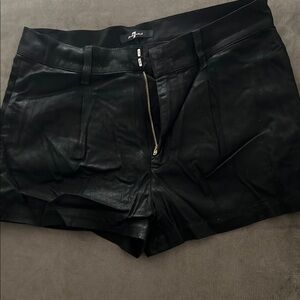 7 For All Mankind Black High Waist Shorts